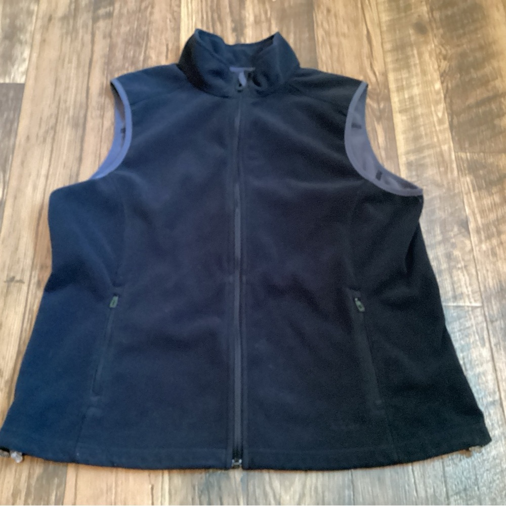 Men’s LL Bean Fleece Vest Charcoal Fleece X-Large Full Zip Polartec